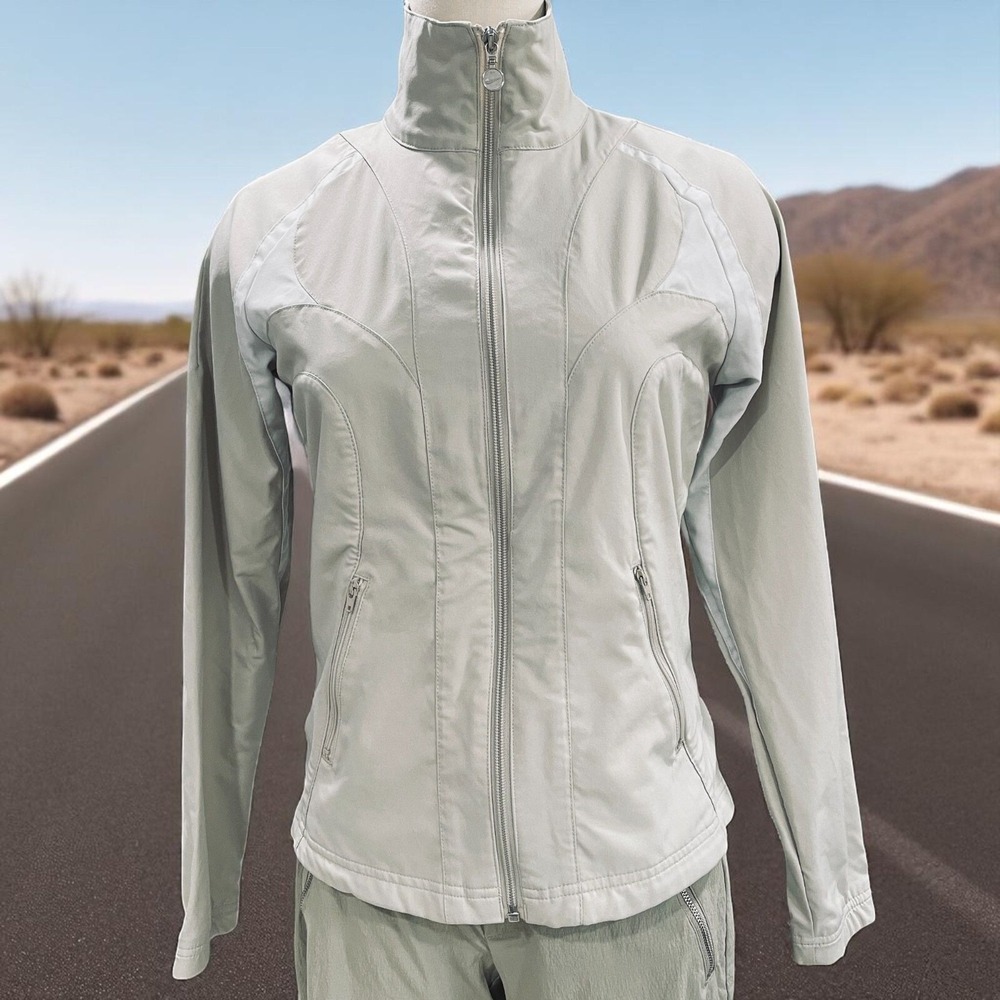 Nike Windbreaker Track Jacket Womens Small‎ Full Zip Gray Retro Y2K Lightweight